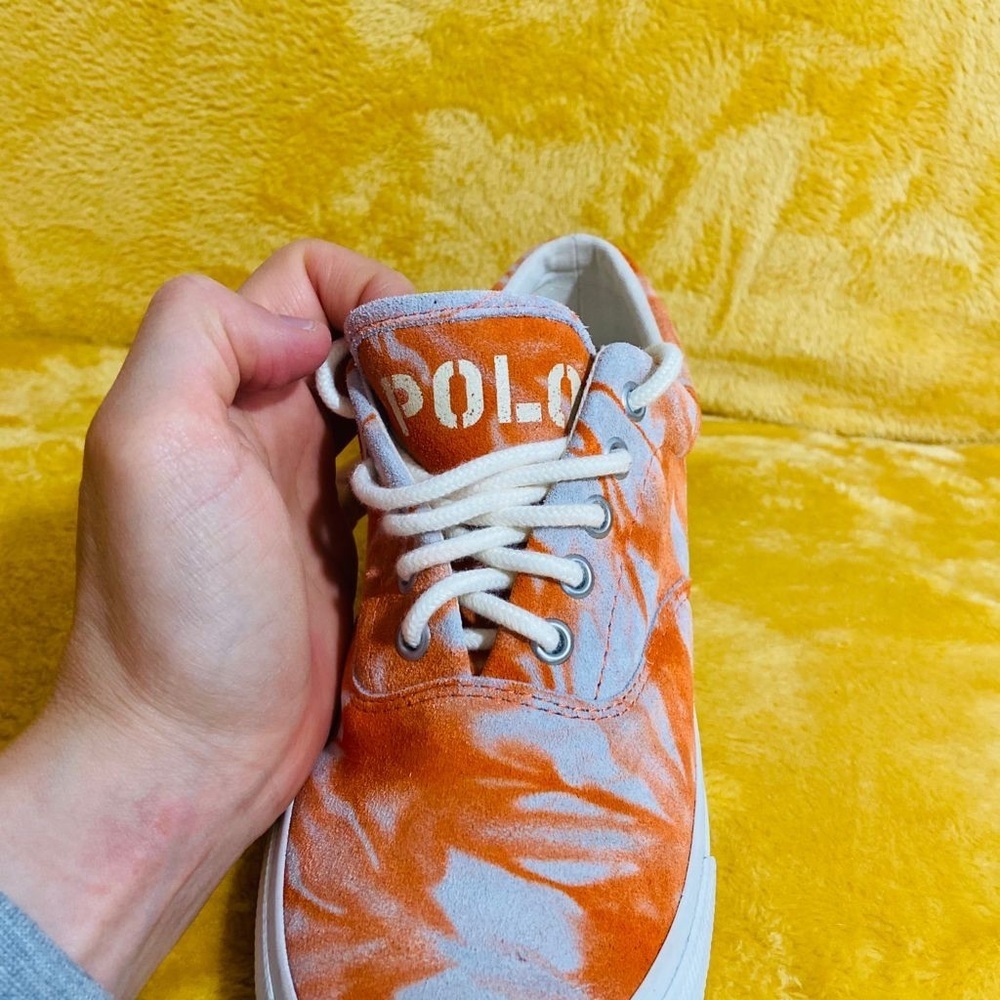 Polo Ralph Lauren Harpoon Orange Tie Dye Sneaker - Picture 4 of 6